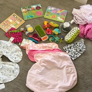 Carter's Pink and White Baby Essentials Set